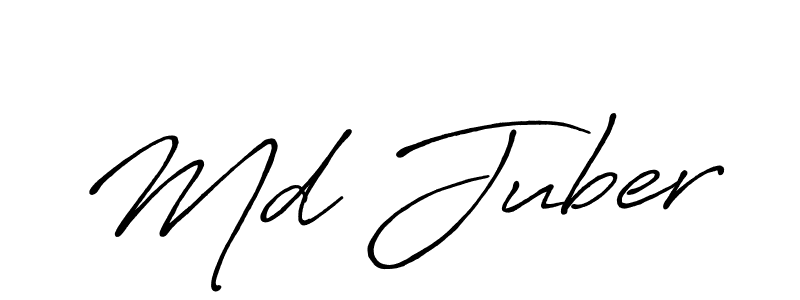 Md Juber stylish signature style. Best Handwritten Sign (Antro_Vectra_Bolder) for my name. Handwritten Signature Collection Ideas for my name Md Juber. Md Juber signature style 7 images and pictures png