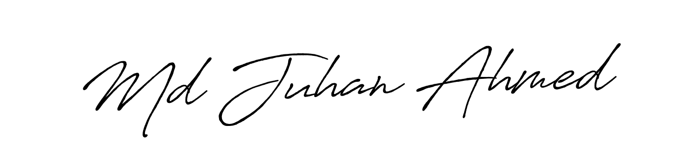 Design your own signature with our free online signature maker. With this signature software, you can create a handwritten (Antro_Vectra_Bolder) signature for name Md Juhan Ahmed. Md Juhan Ahmed signature style 7 images and pictures png