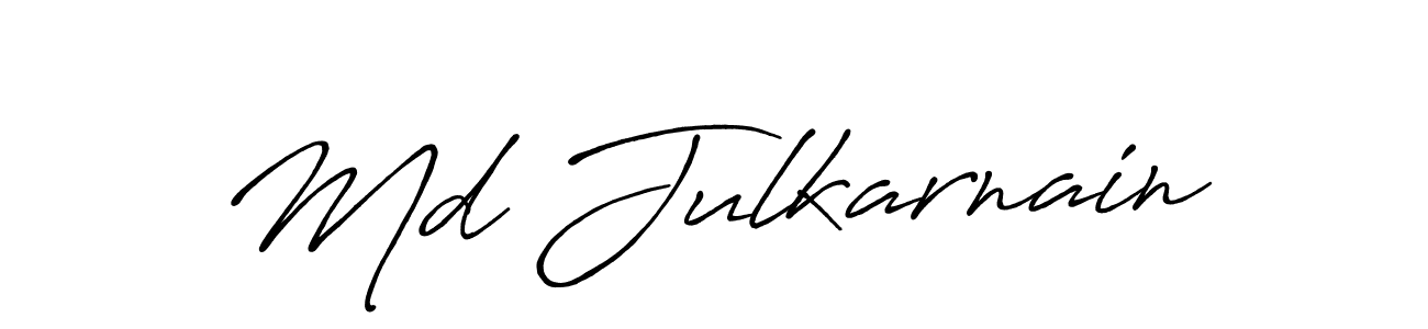 How to make Md Julkarnain signature? Antro_Vectra_Bolder is a professional autograph style. Create handwritten signature for Md Julkarnain name. Md Julkarnain signature style 7 images and pictures png