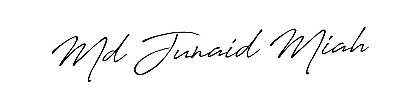 Make a short Md Junaid Miah signature style. Manage your documents anywhere anytime using Antro_Vectra_Bolder. Create and add eSignatures, submit forms, share and send files easily. Md Junaid Miah signature style 7 images and pictures png