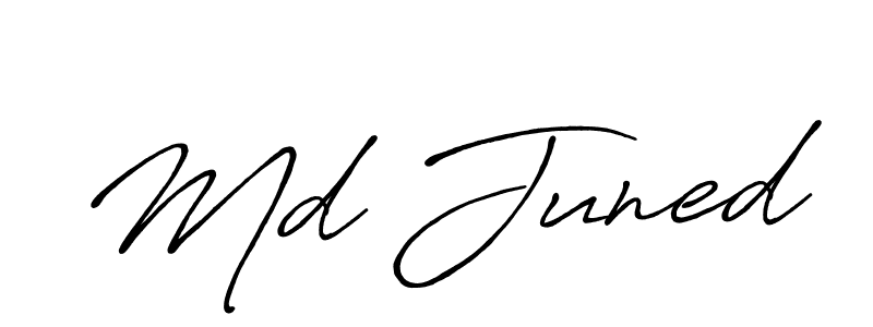 Also You can easily find your signature by using the search form. We will create Md Juned name handwritten signature images for you free of cost using Antro_Vectra_Bolder sign style. Md Juned signature style 7 images and pictures png