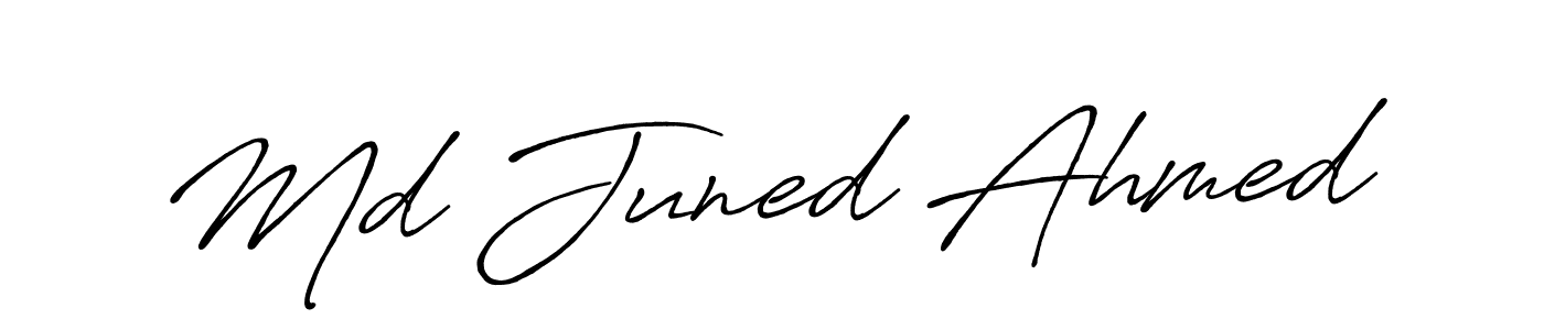 Use a signature maker to create a handwritten signature online. With this signature software, you can design (Antro_Vectra_Bolder) your own signature for name Md Juned Ahmed. Md Juned Ahmed signature style 7 images and pictures png