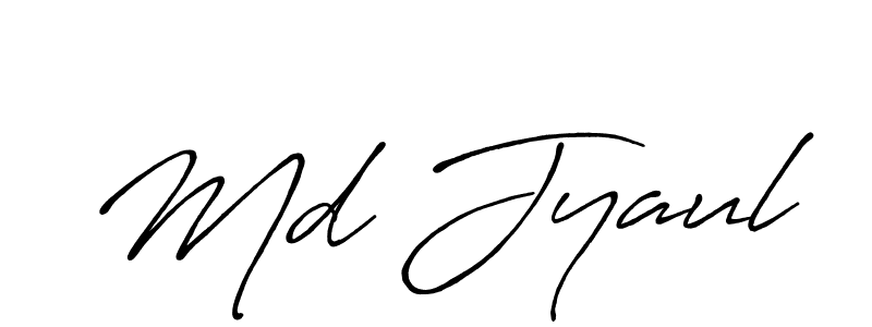 Make a beautiful signature design for name Md Jyaul. With this signature (Antro_Vectra_Bolder) style, you can create a handwritten signature for free. Md Jyaul signature style 7 images and pictures png
