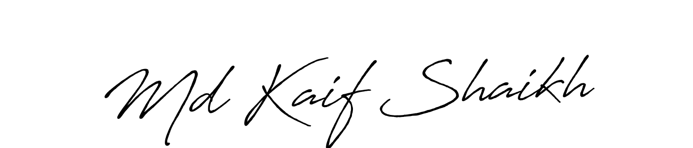 You should practise on your own different ways (Antro_Vectra_Bolder) to write your name (Md Kaif Shaikh) in signature. don't let someone else do it for you. Md Kaif Shaikh signature style 7 images and pictures png