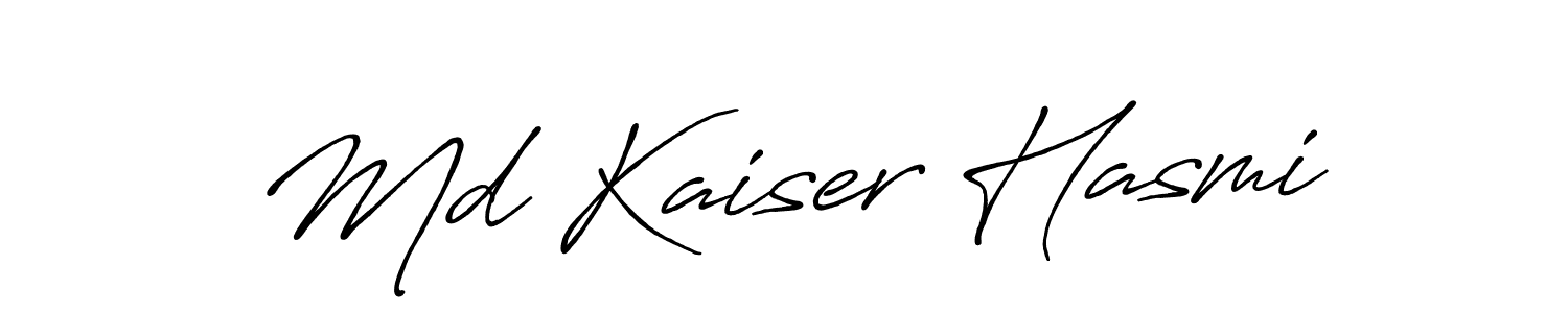 How to make Md Kaiser Hasmi name signature. Use Antro_Vectra_Bolder style for creating short signs online. This is the latest handwritten sign. Md Kaiser Hasmi signature style 7 images and pictures png