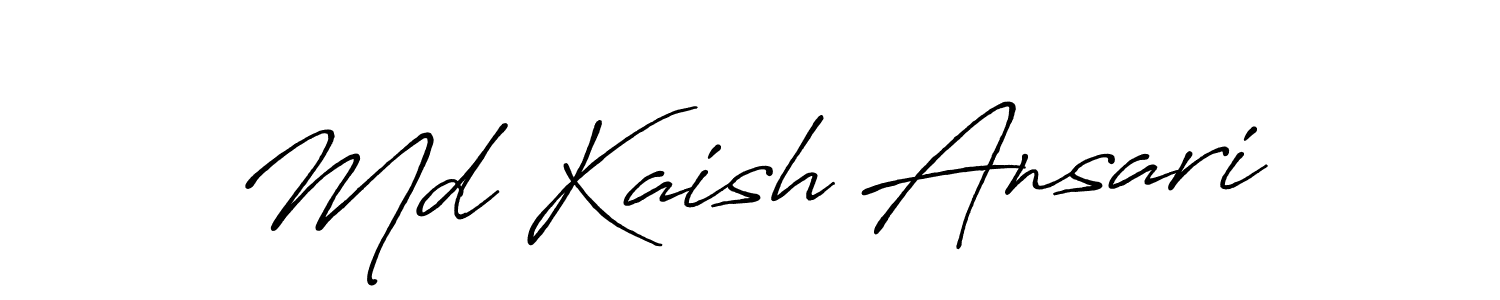 Md Kaish Ansari stylish signature style. Best Handwritten Sign (Antro_Vectra_Bolder) for my name. Handwritten Signature Collection Ideas for my name Md Kaish Ansari. Md Kaish Ansari signature style 7 images and pictures png