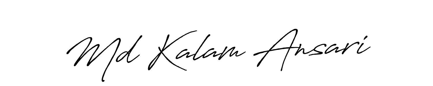 How to make Md Kalam Ansari name signature. Use Antro_Vectra_Bolder style for creating short signs online. This is the latest handwritten sign. Md Kalam Ansari signature style 7 images and pictures png