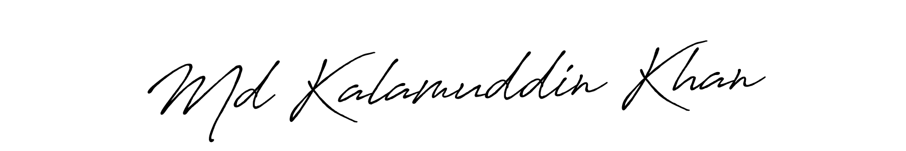 Antro_Vectra_Bolder is a professional signature style that is perfect for those who want to add a touch of class to their signature. It is also a great choice for those who want to make their signature more unique. Get Md Kalamuddin Khan name to fancy signature for free. Md Kalamuddin Khan signature style 7 images and pictures png