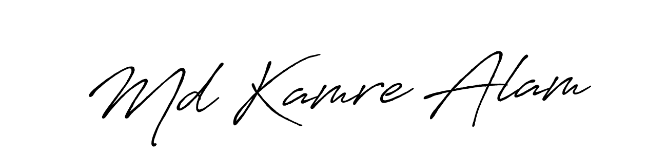 The best way (Antro_Vectra_Bolder) to make a short signature is to pick only two or three words in your name. The name Md Kamre Alam include a total of six letters. For converting this name. Md Kamre Alam signature style 7 images and pictures png