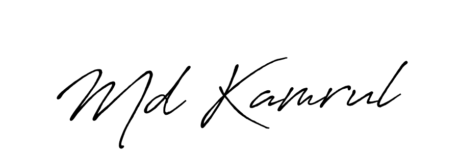 Create a beautiful signature design for name Md Kamrul. With this signature (Antro_Vectra_Bolder) fonts, you can make a handwritten signature for free. Md Kamrul signature style 7 images and pictures png