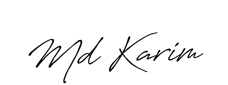 You should practise on your own different ways (Antro_Vectra_Bolder) to write your name (Md Karim) in signature. don't let someone else do it for you. Md Karim signature style 7 images and pictures png