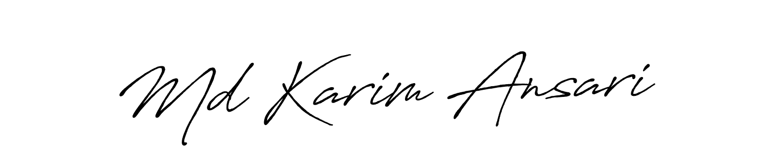 Also You can easily find your signature by using the search form. We will create Md Karim Ansari name handwritten signature images for you free of cost using Antro_Vectra_Bolder sign style. Md Karim Ansari signature style 7 images and pictures png