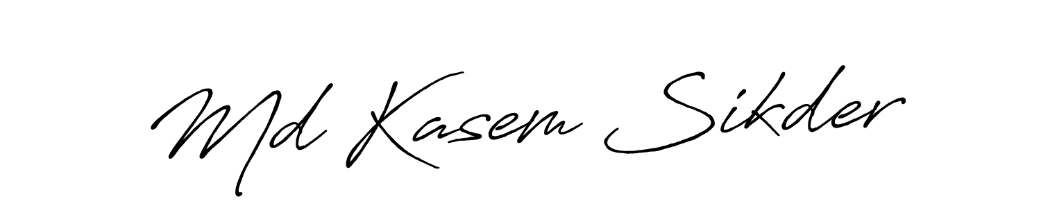 Design your own signature with our free online signature maker. With this signature software, you can create a handwritten (Antro_Vectra_Bolder) signature for name Md Kasem Sikder. Md Kasem Sikder signature style 7 images and pictures png