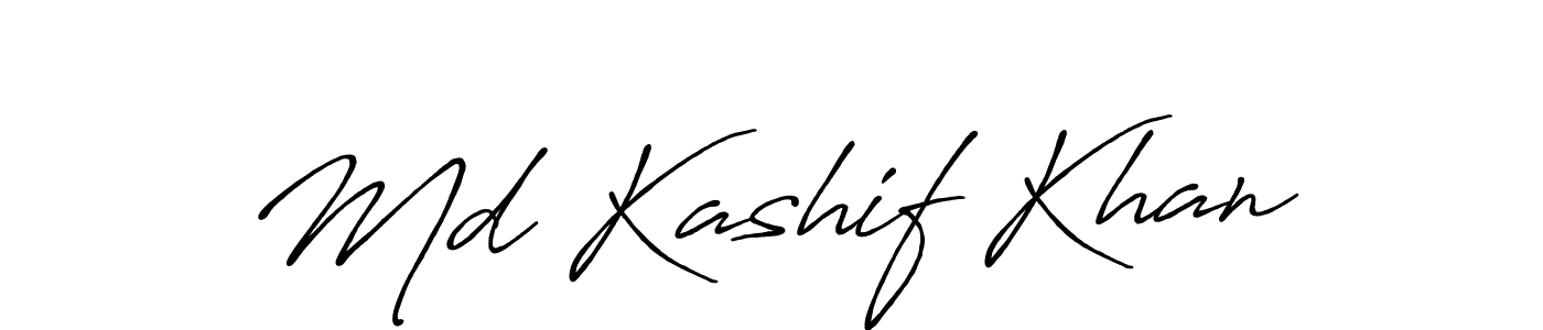 How to make Md Kashif Khan name signature. Use Antro_Vectra_Bolder style for creating short signs online. This is the latest handwritten sign. Md Kashif Khan signature style 7 images and pictures png