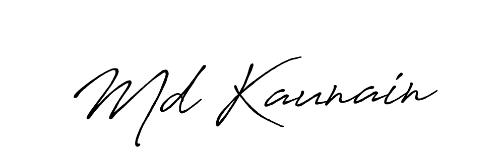 Also we have Md Kaunain name is the best signature style. Create professional handwritten signature collection using Antro_Vectra_Bolder autograph style. Md Kaunain signature style 7 images and pictures png