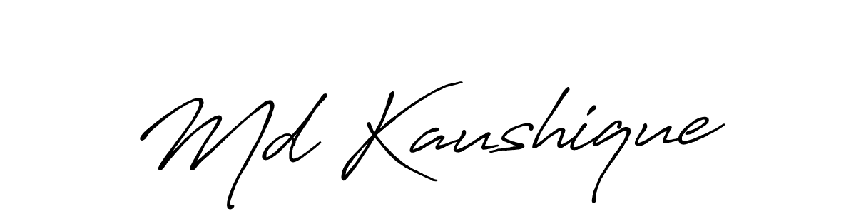 Also we have Md Kaushique name is the best signature style. Create professional handwritten signature collection using Antro_Vectra_Bolder autograph style. Md Kaushique signature style 7 images and pictures png
