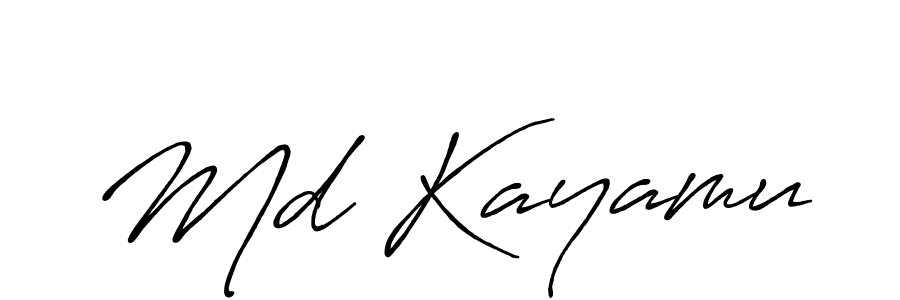 Create a beautiful signature design for name Md Kayamu. With this signature (Antro_Vectra_Bolder) fonts, you can make a handwritten signature for free. Md Kayamu signature style 7 images and pictures png