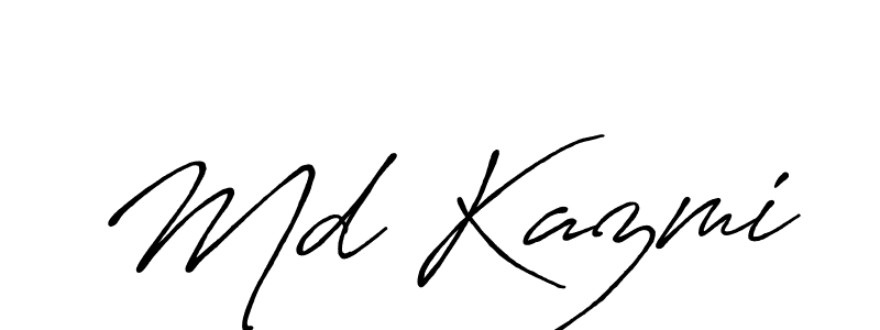 How to make Md Kazmi signature? Antro_Vectra_Bolder is a professional autograph style. Create handwritten signature for Md Kazmi name. Md Kazmi signature style 7 images and pictures png