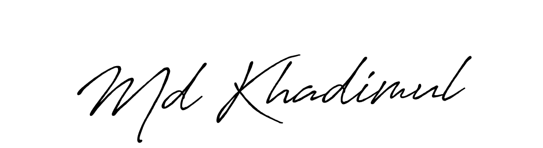 Create a beautiful signature design for name Md Khadimul. With this signature (Antro_Vectra_Bolder) fonts, you can make a handwritten signature for free. Md Khadimul signature style 7 images and pictures png