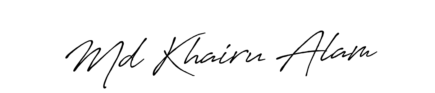 Make a short Md Khairu Alam signature style. Manage your documents anywhere anytime using Antro_Vectra_Bolder. Create and add eSignatures, submit forms, share and send files easily. Md Khairu Alam signature style 7 images and pictures png
