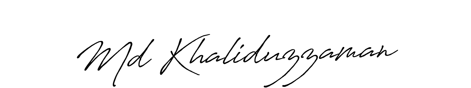 How to make Md Khaliduzzaman signature? Antro_Vectra_Bolder is a professional autograph style. Create handwritten signature for Md Khaliduzzaman name. Md Khaliduzzaman signature style 7 images and pictures png
