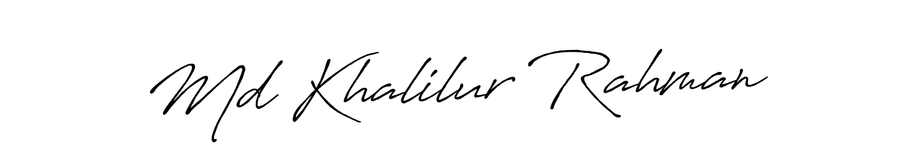 Make a beautiful signature design for name Md Khalilur Rahman. With this signature (Antro_Vectra_Bolder) style, you can create a handwritten signature for free. Md Khalilur Rahman signature style 7 images and pictures png