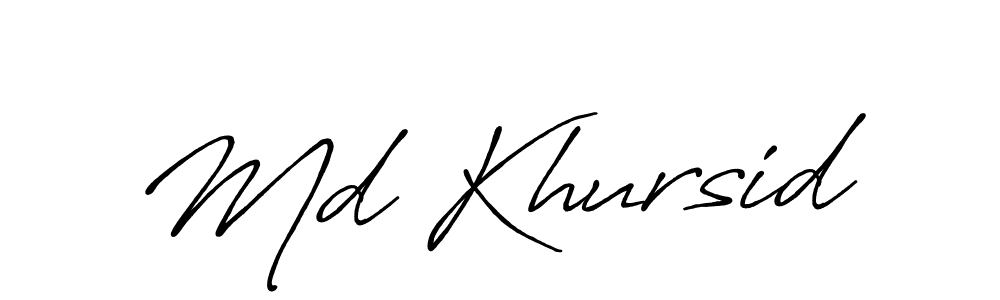 This is the best signature style for the Md Khursid name. Also you like these signature font (Antro_Vectra_Bolder). Mix name signature. Md Khursid signature style 7 images and pictures png