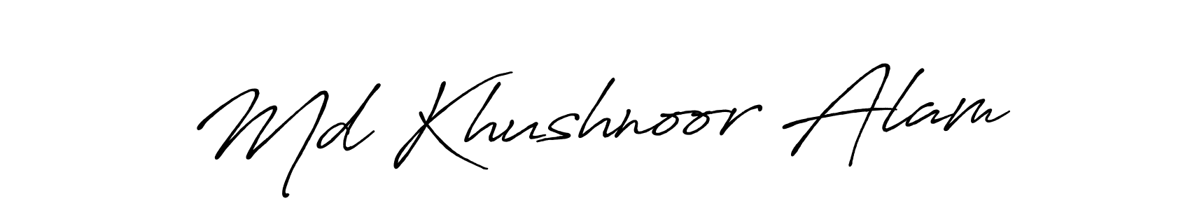 Use a signature maker to create a handwritten signature online. With this signature software, you can design (Antro_Vectra_Bolder) your own signature for name Md Khushnoor Alam. Md Khushnoor Alam signature style 7 images and pictures png
