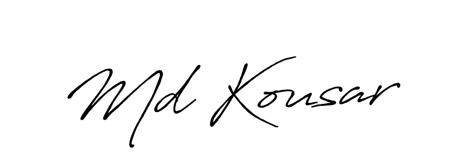 Create a beautiful signature design for name Md Kousar. With this signature (Antro_Vectra_Bolder) fonts, you can make a handwritten signature for free. Md Kousar signature style 7 images and pictures png