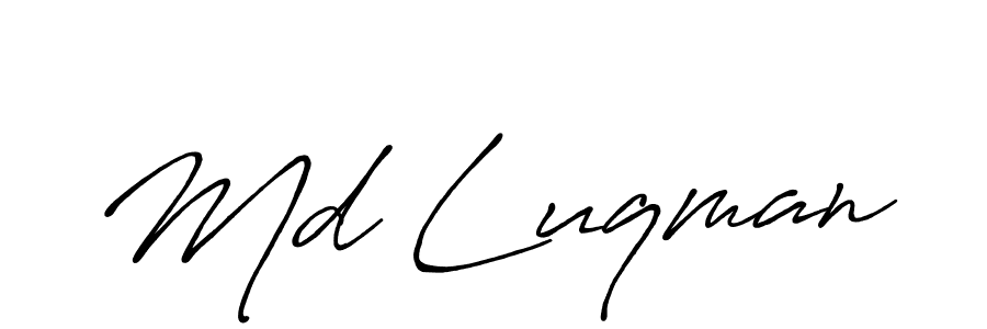 Design your own signature with our free online signature maker. With this signature software, you can create a handwritten (Antro_Vectra_Bolder) signature for name Md Luqman. Md Luqman signature style 7 images and pictures png