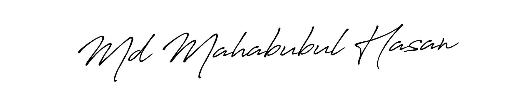 This is the best signature style for the Md Mahabubul Hasan name. Also you like these signature font (Antro_Vectra_Bolder). Mix name signature. Md Mahabubul Hasan signature style 7 images and pictures png