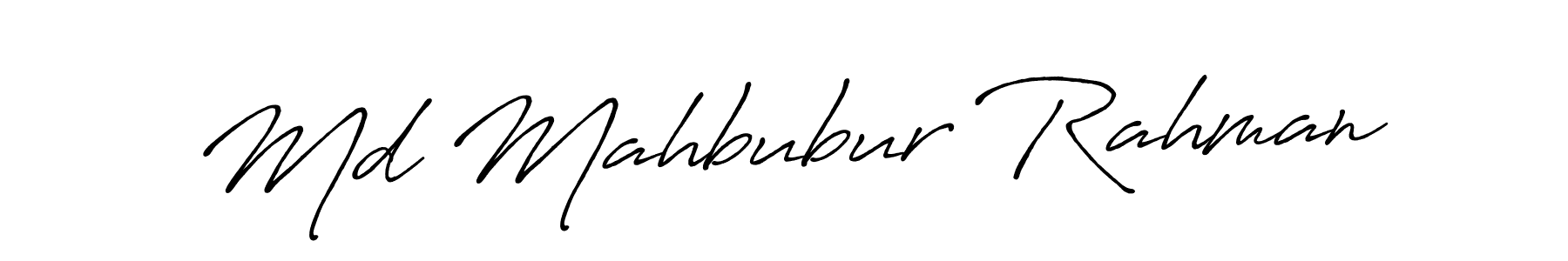 Antro_Vectra_Bolder is a professional signature style that is perfect for those who want to add a touch of class to their signature. It is also a great choice for those who want to make their signature more unique. Get Md Mahbubur Rahman name to fancy signature for free. Md Mahbubur Rahman signature style 7 images and pictures png