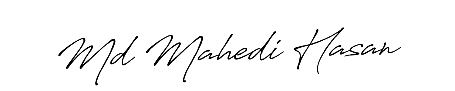 How to make Md Mahedi Hasan name signature. Use Antro_Vectra_Bolder style for creating short signs online. This is the latest handwritten sign. Md Mahedi Hasan signature style 7 images and pictures png