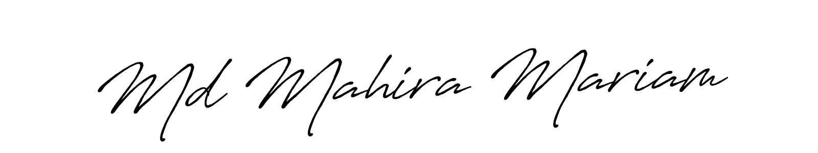 Antro_Vectra_Bolder is a professional signature style that is perfect for those who want to add a touch of class to their signature. It is also a great choice for those who want to make their signature more unique. Get Md Mahira Mariam name to fancy signature for free. Md Mahira Mariam signature style 7 images and pictures png