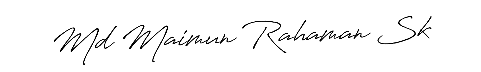 Also we have Md Maimun Rahaman Sk name is the best signature style. Create professional handwritten signature collection using Antro_Vectra_Bolder autograph style. Md Maimun Rahaman Sk signature style 7 images and pictures png
