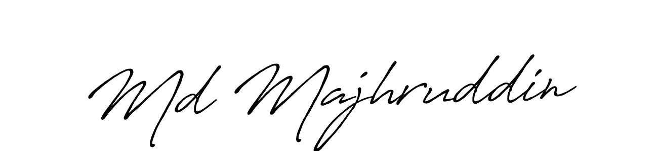 Create a beautiful signature design for name Md Majhruddin. With this signature (Antro_Vectra_Bolder) fonts, you can make a handwritten signature for free. Md Majhruddin signature style 7 images and pictures png