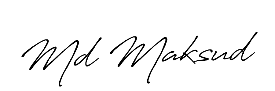 How to make Md Maksud name signature. Use Antro_Vectra_Bolder style for creating short signs online. This is the latest handwritten sign. Md Maksud signature style 7 images and pictures png