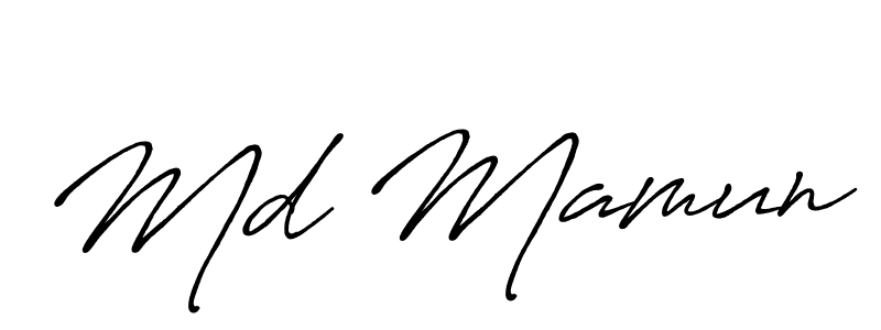 How to make Md Mamun name signature. Use Antro_Vectra_Bolder style for creating short signs online. This is the latest handwritten sign. Md Mamun signature style 7 images and pictures png