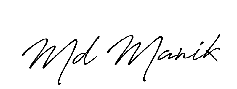 The best way (Antro_Vectra_Bolder) to make a short signature is to pick only two or three words in your name. The name Md Manik include a total of six letters. For converting this name. Md Manik signature style 7 images and pictures png