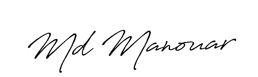 Design your own signature with our free online signature maker. With this signature software, you can create a handwritten (Antro_Vectra_Bolder) signature for name Md Manouar. Md Manouar signature style 7 images and pictures png