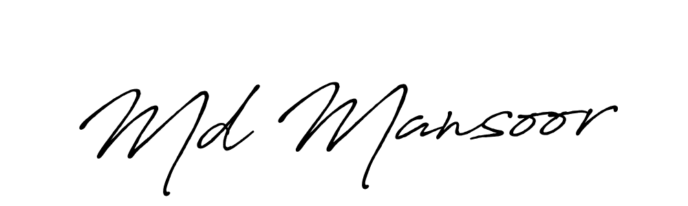 Make a beautiful signature design for name Md Mansoor. With this signature (Antro_Vectra_Bolder) style, you can create a handwritten signature for free. Md Mansoor signature style 7 images and pictures png