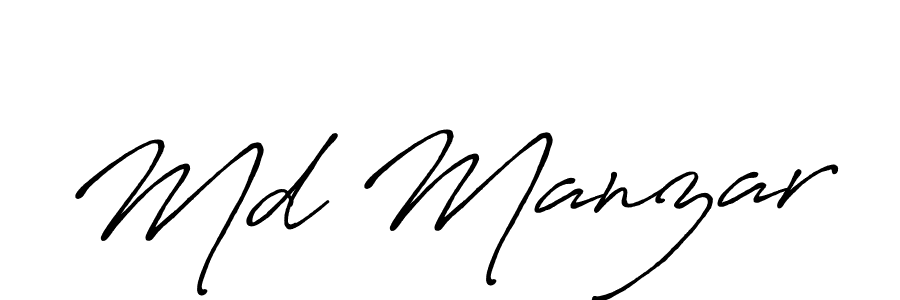 Also we have Md Manzar name is the best signature style. Create professional handwritten signature collection using Antro_Vectra_Bolder autograph style. Md Manzar signature style 7 images and pictures png