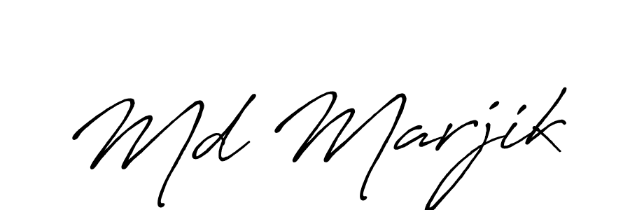 Create a beautiful signature design for name Md Marjik. With this signature (Antro_Vectra_Bolder) fonts, you can make a handwritten signature for free. Md Marjik signature style 7 images and pictures png