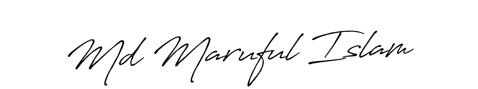 Md Maruful Islam stylish signature style. Best Handwritten Sign (Antro_Vectra_Bolder) for my name. Handwritten Signature Collection Ideas for my name Md Maruful Islam. Md Maruful Islam signature style 7 images and pictures png