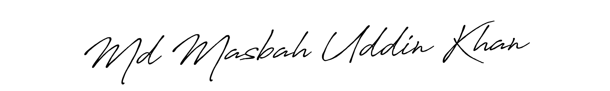 Use a signature maker to create a handwritten signature online. With this signature software, you can design (Antro_Vectra_Bolder) your own signature for name Md Masbah Uddin Khan. Md Masbah Uddin Khan signature style 7 images and pictures png