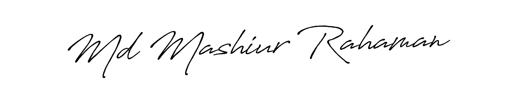 Make a beautiful signature design for name Md Mashiur Rahaman. With this signature (Antro_Vectra_Bolder) style, you can create a handwritten signature for free. Md Mashiur Rahaman signature style 7 images and pictures png