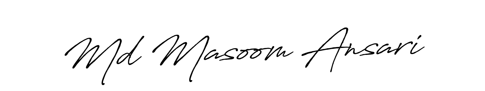 How to make Md Masoom Ansari signature? Antro_Vectra_Bolder is a professional autograph style. Create handwritten signature for Md Masoom Ansari name. Md Masoom Ansari signature style 7 images and pictures png