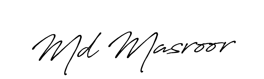 if you are searching for the best signature style for your name Md Masroor. so please give up your signature search. here we have designed multiple signature styles  using Antro_Vectra_Bolder. Md Masroor signature style 7 images and pictures png