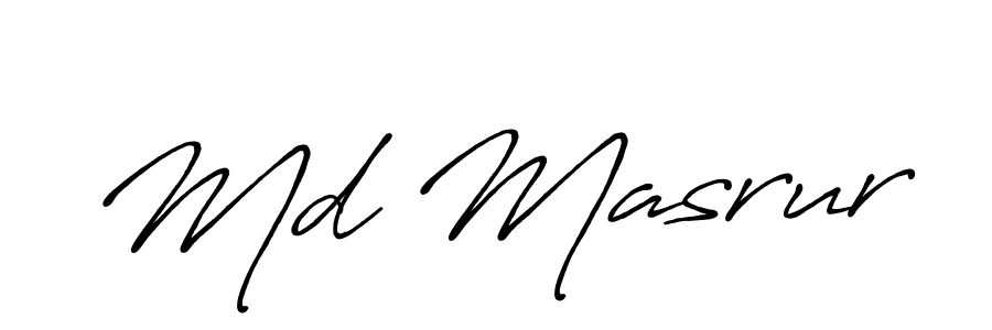 Also You can easily find your signature by using the search form. We will create Md Masrur name handwritten signature images for you free of cost using Antro_Vectra_Bolder sign style. Md Masrur signature style 7 images and pictures png