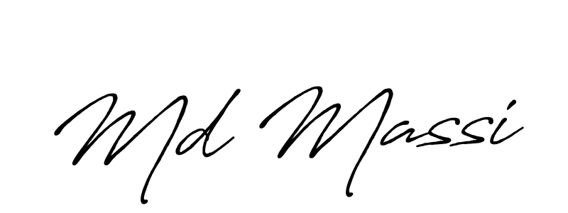 How to make Md Massi signature? Antro_Vectra_Bolder is a professional autograph style. Create handwritten signature for Md Massi name. Md Massi signature style 7 images and pictures png
